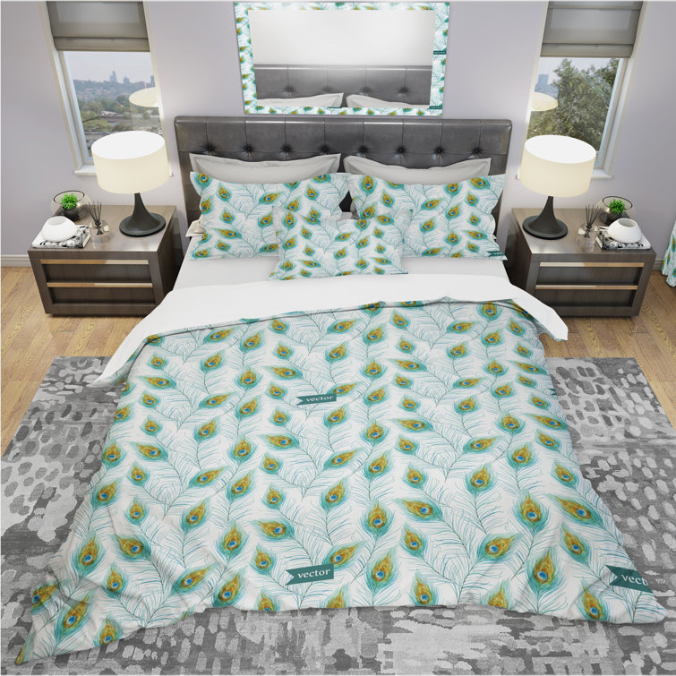 East Urban Home Green Microfiber Eclectic Duvet Cover Set Wayfair